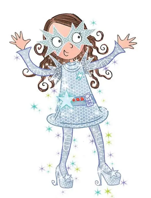 Cinderella from Sky Private Eye and the Case of the Sparkly Slipper. By Jane Clarke &amp; illustrated by Loretta Schauer. ©Five Quills 2018