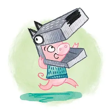 Little Pig from Sky Private Eye and the Case of the Sparkly Slipper. By Jane Clarke &amp; illustrated by Loretta Schauer. ©Five Quills 2018