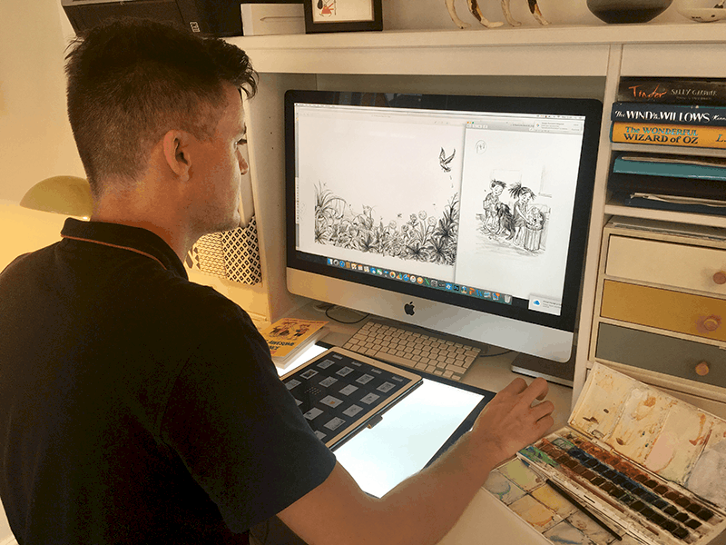 James Brown Illustrator at home | fivequills.co.uk @5Quills_kids
